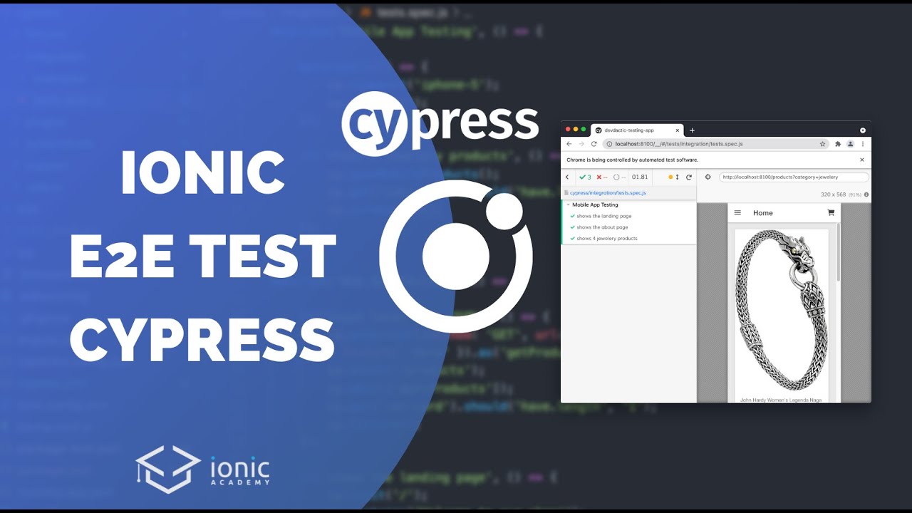 Ionic E2E Tests with Cypress.io