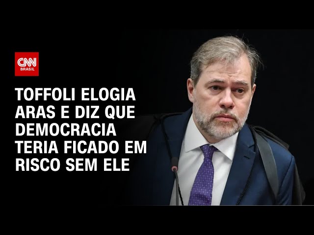 Se não fosse por Augusto Aras, talvez não tivéssemos democracia, diz Toffoli