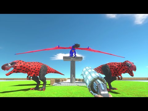 FPS DEATH RUN vs DINOSAUR DEADPOOL T-REX &  DRAGON SUPERMAN   | Animal Revolt Battle Simulator