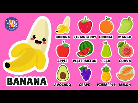 Learning Fruit Names for Toddlers in English | First Words for Babies | Educational Video for Kids