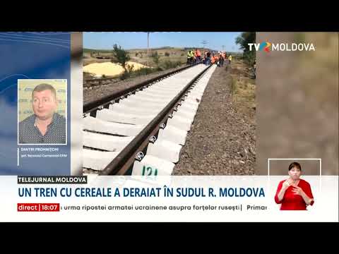 Un tren încărcat cu cereale a deraiat în sudul Republicii Moldova