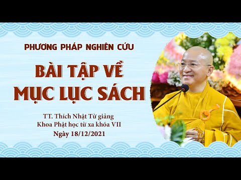 Bài tập về mục lục sách l Phương pháp nghiên cứu 2021