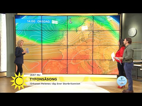 Före detta orkan ger värmevåg i Skandinavien - Nyhetsmorgon (TV4)