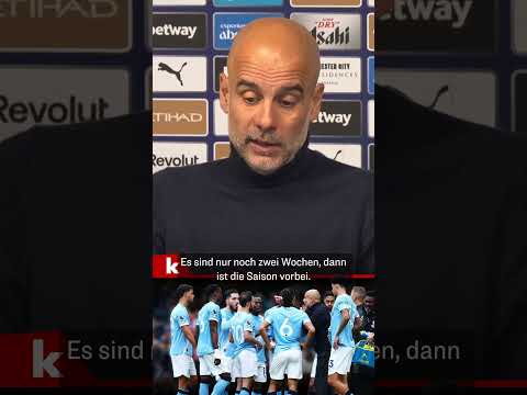 Video Thumbnail: Guardiola feuert Arsenal-Gegner West Ham an: "Come on you Irons" #shorts