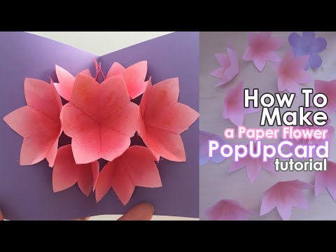 Mother's day Card 3D Pop Up | 3D Flower Pop Up Card Tutorial | How to Make a Pop Up Card