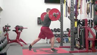 Barbell Front Rack Split Squat exercise video thumbnail