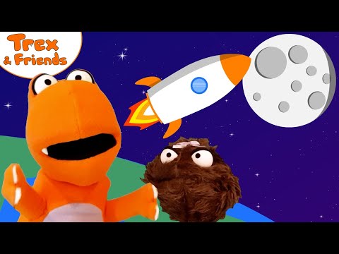 We Are Going To The Moon | Kids Songs | Dinosaur Puppet Show | Trex and Friends