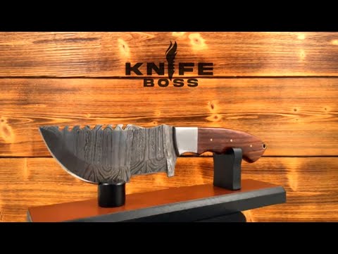 KnifeBoss lovecký damaškový nůž Ranger Rosewood