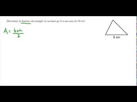 comment trouver la hauteur d'un triangle rectangle