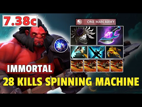 28 Kills Axe - Spinning Machine + Wolf Bite|Dota 2 Pro Offlane Gameplay - 7.38c |Learn from the Best
