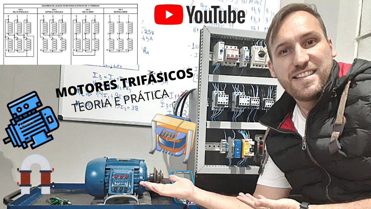 Motores Trifásicos de 6 e 12 Pontas Fechamento (Teoria e Prática)