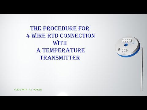 Part of a video titled the procedure for connecting a 4-wire RTD with a temperature transmitter