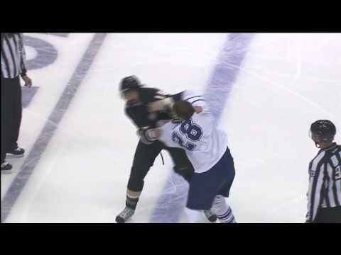 Colton Orr vs George Parros - October 26th, 2009 - Leafs vs Ducks (HD)