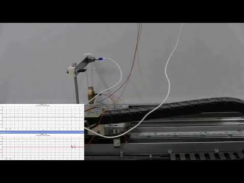 Two mode Input shaping control demo by Vibration and Noise Control Lab