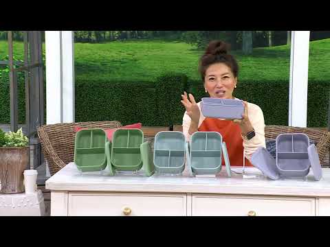 Kitchen Innovations S/2 Silicone Divided Lunch Containers on QVC