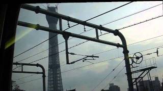 preview picture of video 'Approaching to Tokyo Sky Tree by Tobu-Railway'