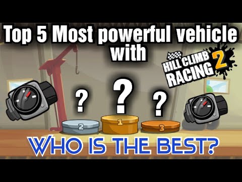 🔥Top 5 powerful vehicles with Fume boost🔥 - Hill climb racing 2