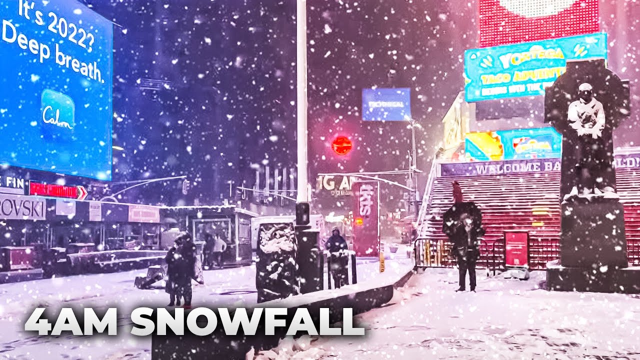 NYC LIVE 4AM Snowfall (January 7, 2022)