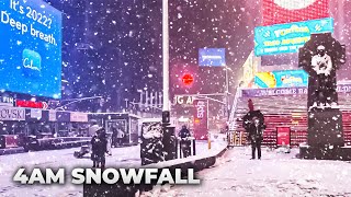 NYC LIVE 4AM Snowfall (January 7 2022)