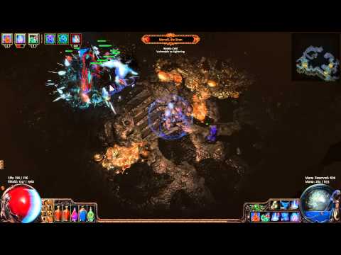 Path of Exile: Storm Call + Concentrated Effect + Reduced Duration - Fast Merveil Merciless kill