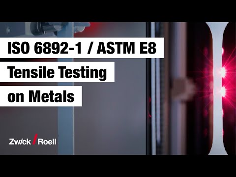 Metal tensile test to ISO 6892-1 Method A and ASTM E8