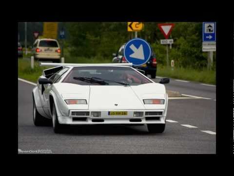 Sounds & Accelerations: 2x Lamborghini Countach, Ferrari F355 & More! (1080p HD)