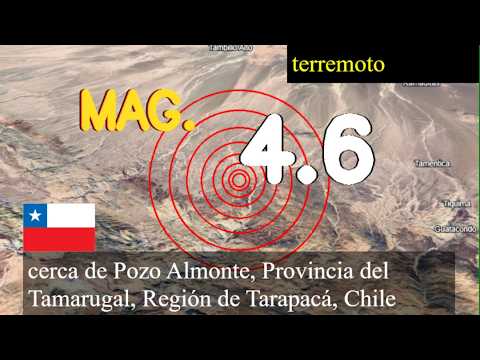 😱🚨  Terremoto cerca de Pozo Almonte, Provincia de Tamarugal, Región de Tarapacá, Chile actualizacion