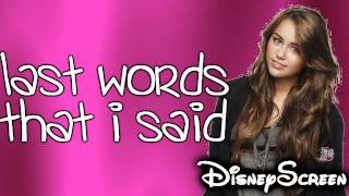 Miley Cyrus - I Hope You Find It (Lyrics On Screen) HD