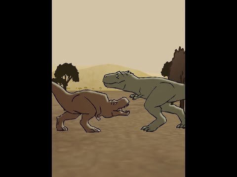 T-Rex vs Giganotosaurus | Jurassic World Dominion Animation #shorts