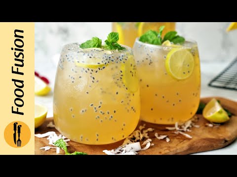 Iced green tea with Coconut water Recipe by Food Fusion
