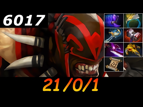 Dota 2 Bloodseeker 6017 MMR 21/0/1 (Kills/Deaths/Assists) Ranked Full Gameplay