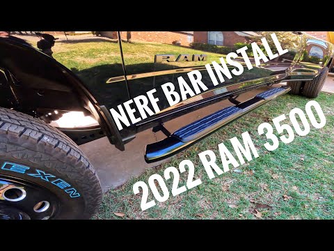 Installing Ionic 5\" oval nerf bars on the 2022 Ram 3500