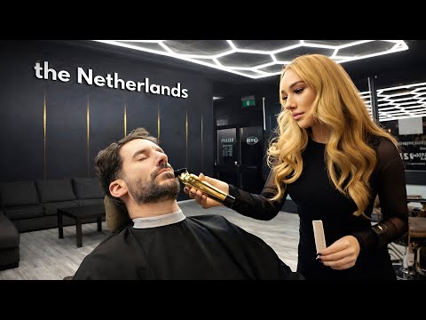 💈🇳🇱 Dutch Lady Barber Is Focused! (ASMR)