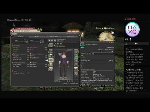 I am playing Final Fantasy XIV online (Seeds of Hope completed) | Botanist Level 50 Quest