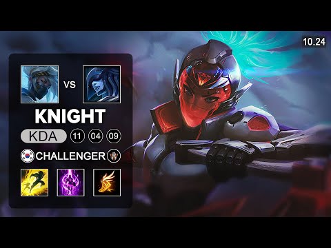 Knight vs Yagao - Akali Mid vs Lissandra - KR Challenger Patch 10.24