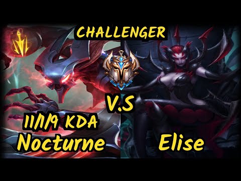 Gilius (NOCTURNE) vs ELISE - 11/1/9 KDA JUNGLE CHALLENGER GAMEPLAY - EUW