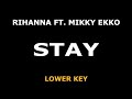 Rihanna - Stay - Piano Karaoke [LOWER KEY]