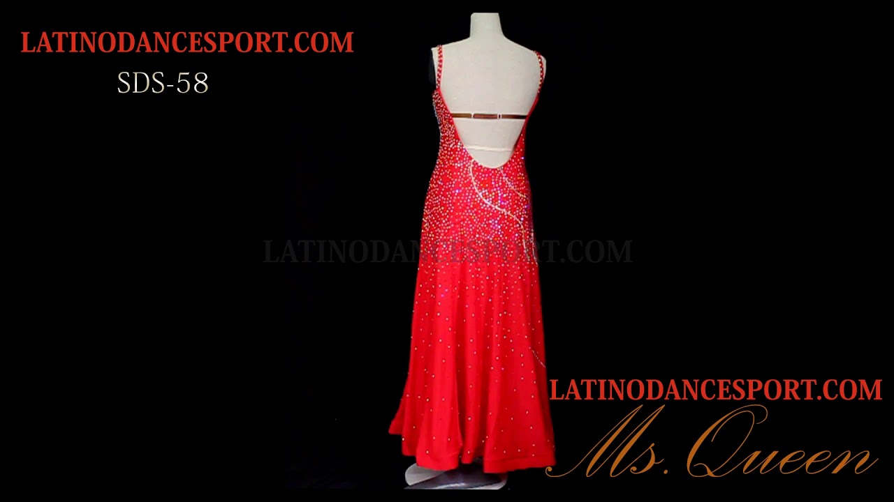 SDS-58 BALLROOM STANDARD SMOOTH TAILORED DANCE DRESS DMC STONED COMPETITION