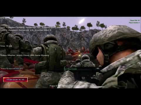 Ultimate Epic Battle Simulator 250 Modern Soldiers vs  5000 Spartans