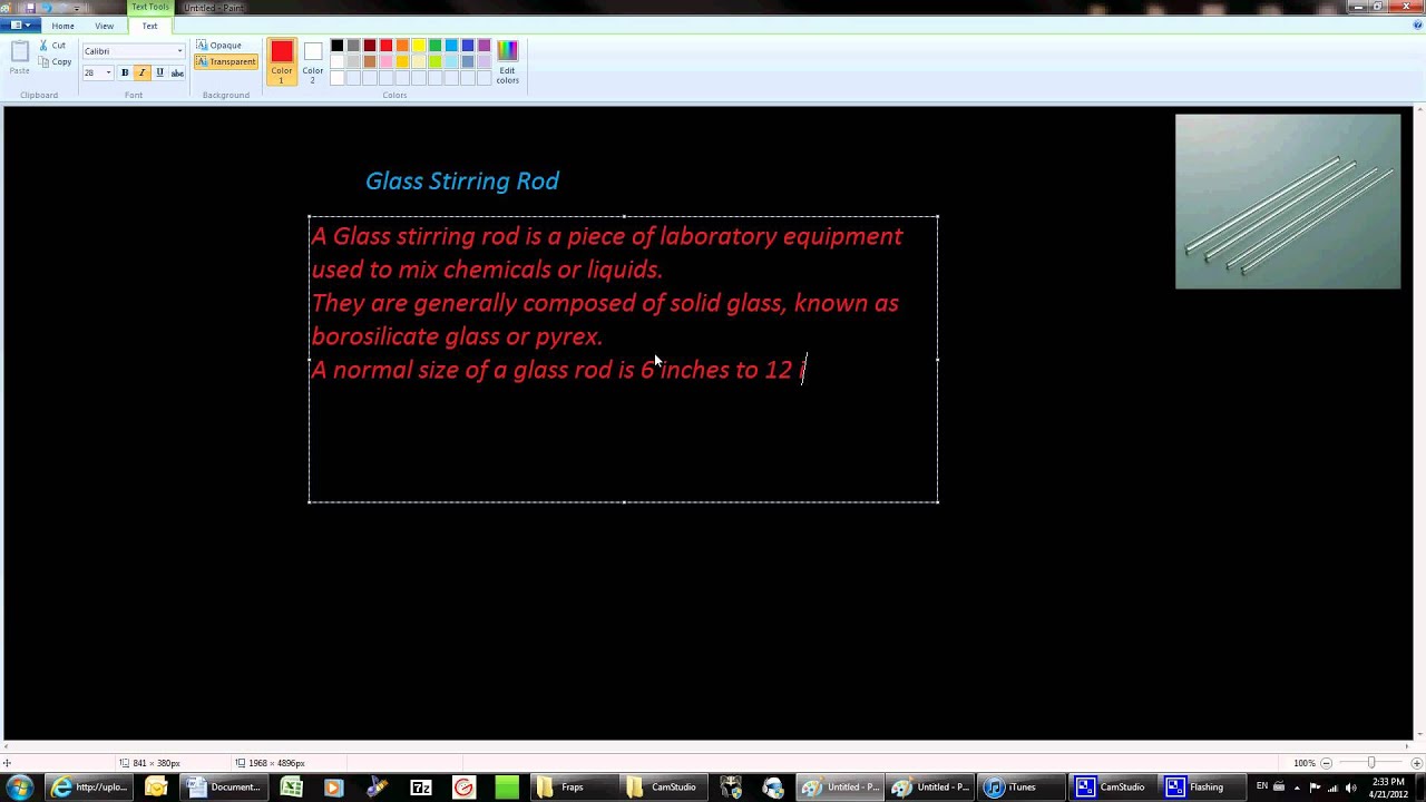 The Glass Stirring Rod