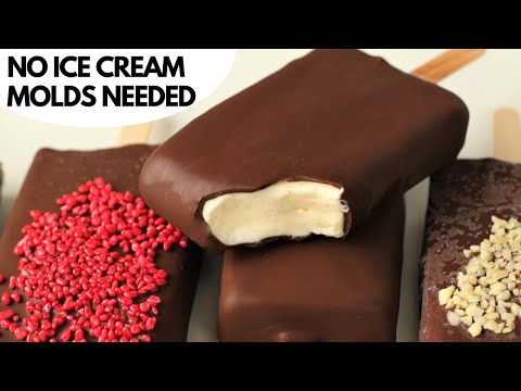 Chocolate Ice Cream Bars Recipe | NO ICE CREAM MOLDS NEEDED| Fuzz & Buzz