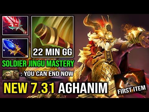 NEW 7.31 Aghanim Monkey King EZ 22Min GG 1st ITEM Battle Fury with Soldier Jingu Stack Dota 2