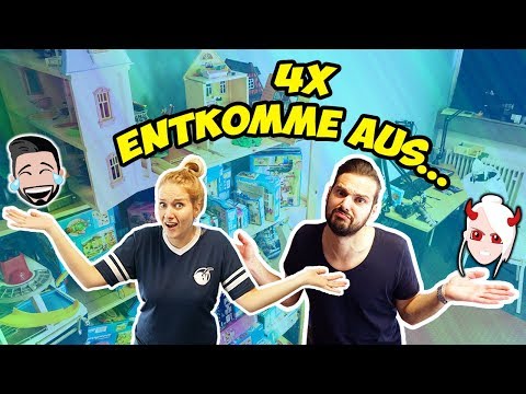 4x aus STUDIO ENTKOMMEN | Kaan & Nina sind eingesperrt | Roblox Escape Rätsel in Real Life