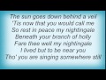 Leonard Cohen - Nightingale Lyrics