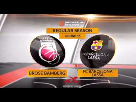 EuroLeague Highlights RS Round 16: Brose Bamberg 85-65 FC Barcelona Lassa