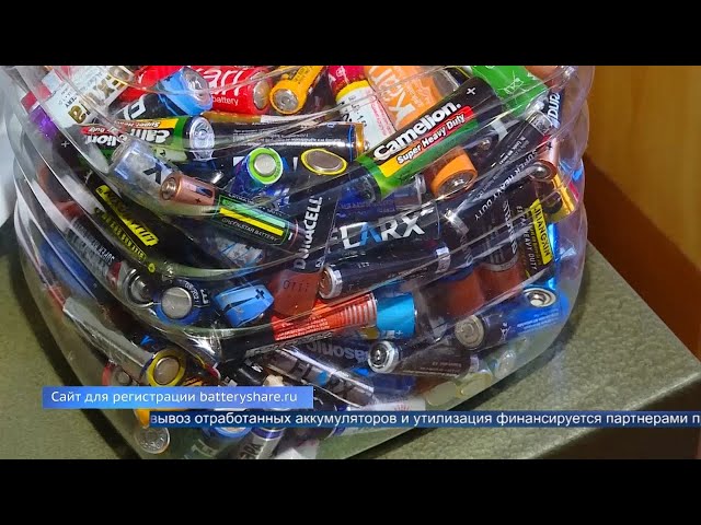 Школы собирают батарейки