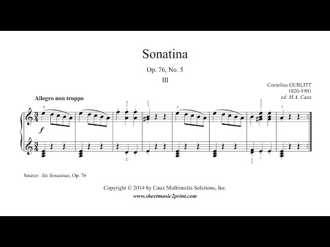 Gurlitt : Sonatina Op. 76, No. 5 - III : Allegro non troppo