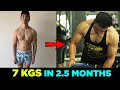 MUSCLE GAIN IN 2.5 MONTHS (Natural Transformation) [ढाई महीने में कैसे किया मसल गेन]