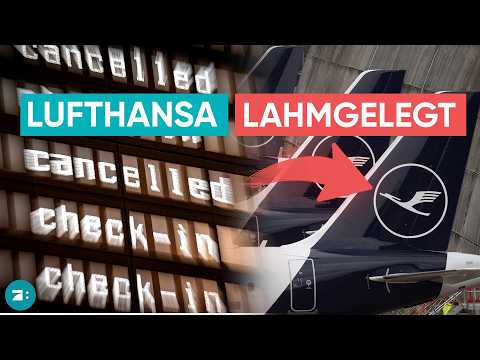 Video Thumbnail: Lufthansa-Streik legt Deutschland lahm: Hunderte Flüge fallen aus