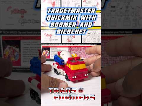 Autobot HUSTLER Chemist! Transformers G1 Targetmaster Quickmix with Silencer & Boomer #transformers